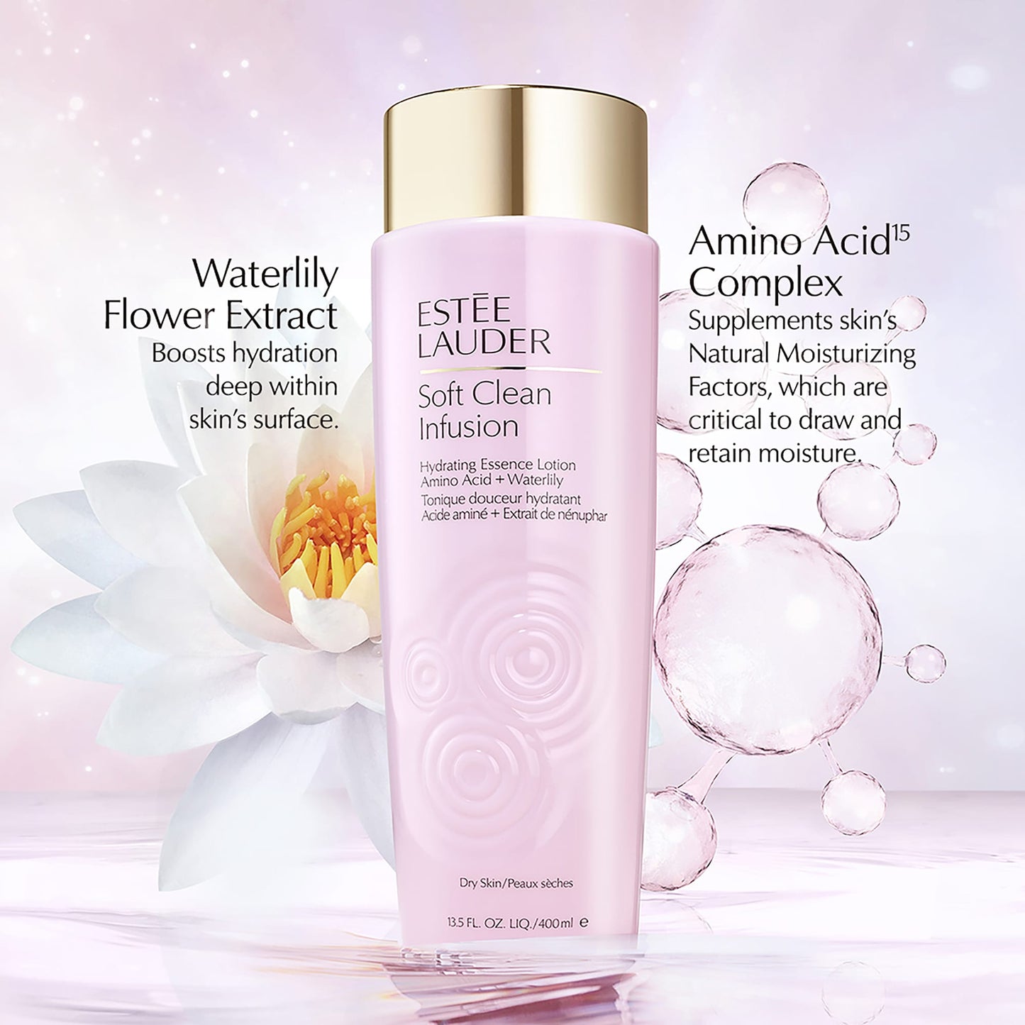 Soft Clean Infusion Hydrating Essence Lotion with Amino Acid + Waterlily
