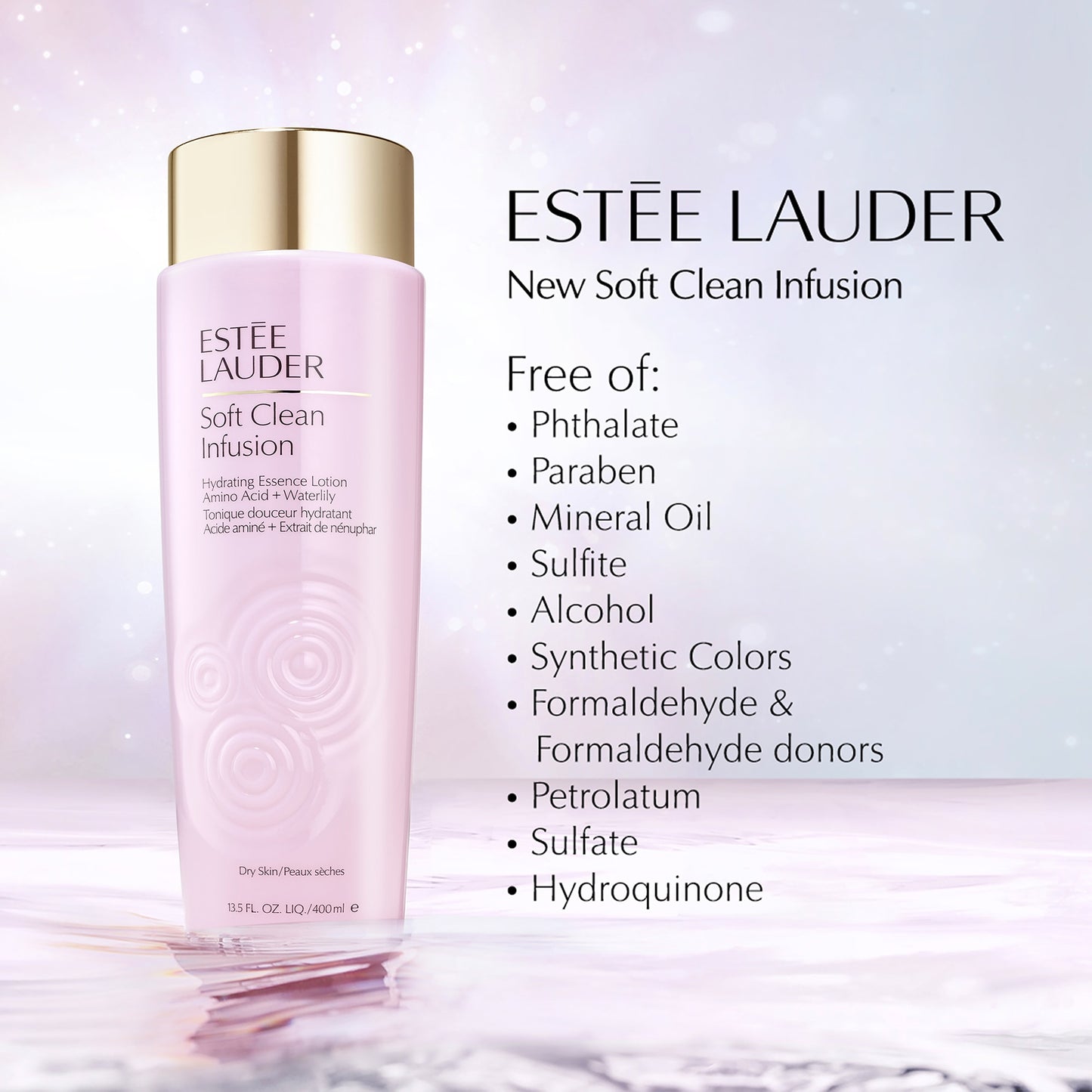 Soft Clean Infusion Hydrating Essence Lotion with Amino Acid + Waterlily
